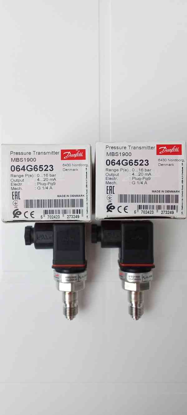 2ks nový Tlakový senzor, tlakové čidlo, Danfoss 064G6523 - foto 2