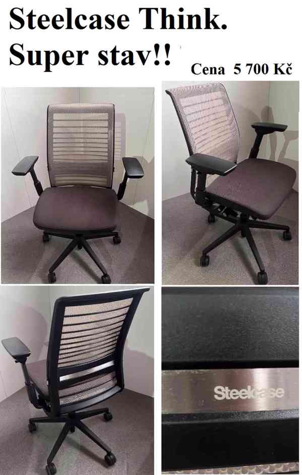 prodám kancelářské židle větší množství  - foto 6