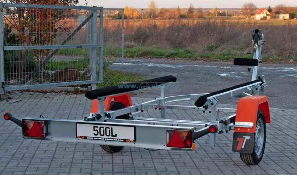 Přívěs Thomas BT-500L B 500kg pro loď do 4,3m s plochým dnem - foto 4