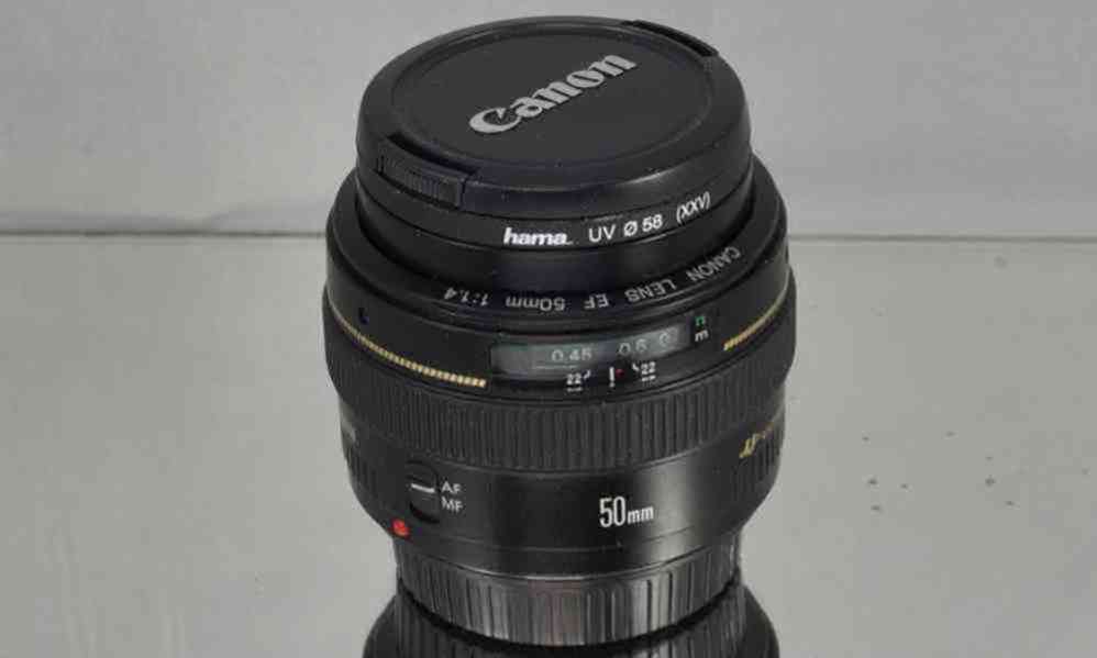 Canon EF 50mm f/1.4 USM full-frame Pevný *UV filtr - foto 6
