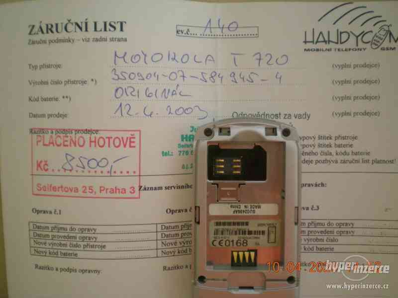 Motorola T720 - funkční véčkový mobilní telefon - foto 14