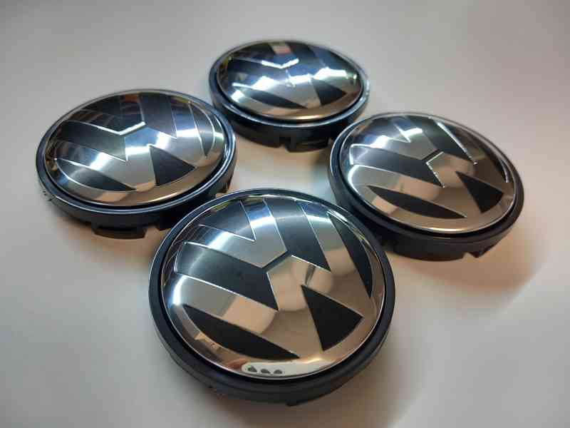 Středové krytky Vw, 56x52mm chrom logo - foto 3