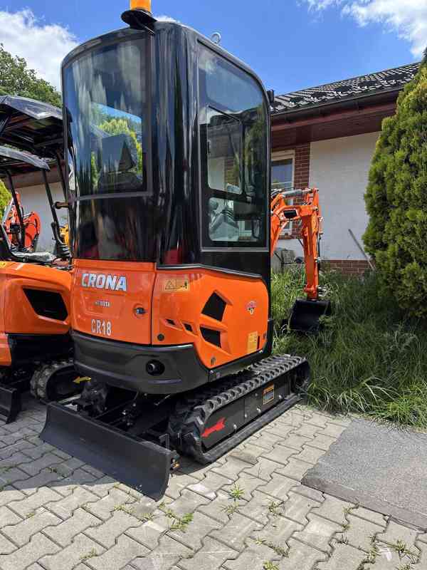 Bagr s kabinou, Minibagr CR18, 1800 kg, KUBOTA, RP - foto 2