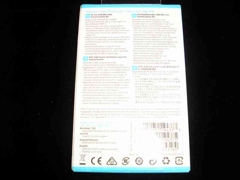 Zvukový převodníky(DAC), zesilovač SOUND BLASTER PLAY! 4 - foto 2