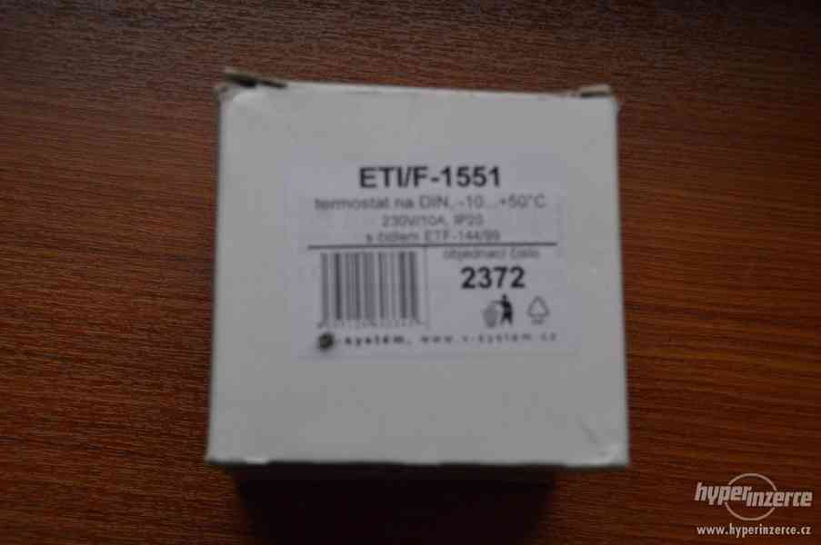 termostat průmyslový ETIF-1551 na DIN lištu nový - foto 3