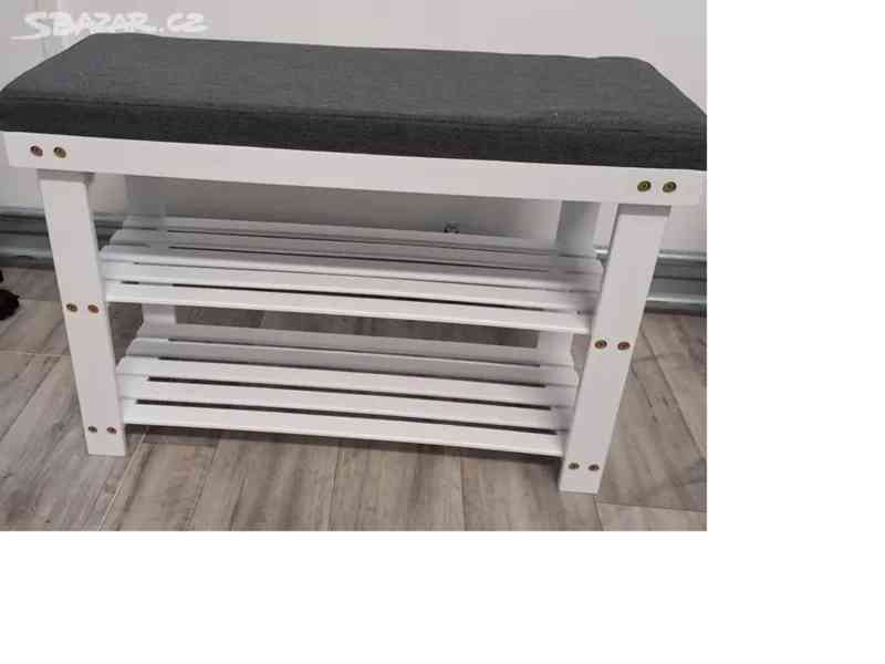 Botník z bambusu, botník se 2 patry 71 x 29 x 49cm