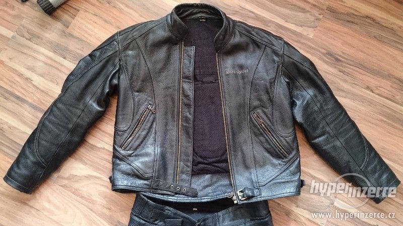 Motorkářská kožená bunda a kalhoty EuroCycles - foto 1