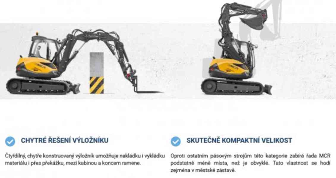 6t minibagr 10km/h! offset Mecalac 6MCR +nové pásy - foto 8