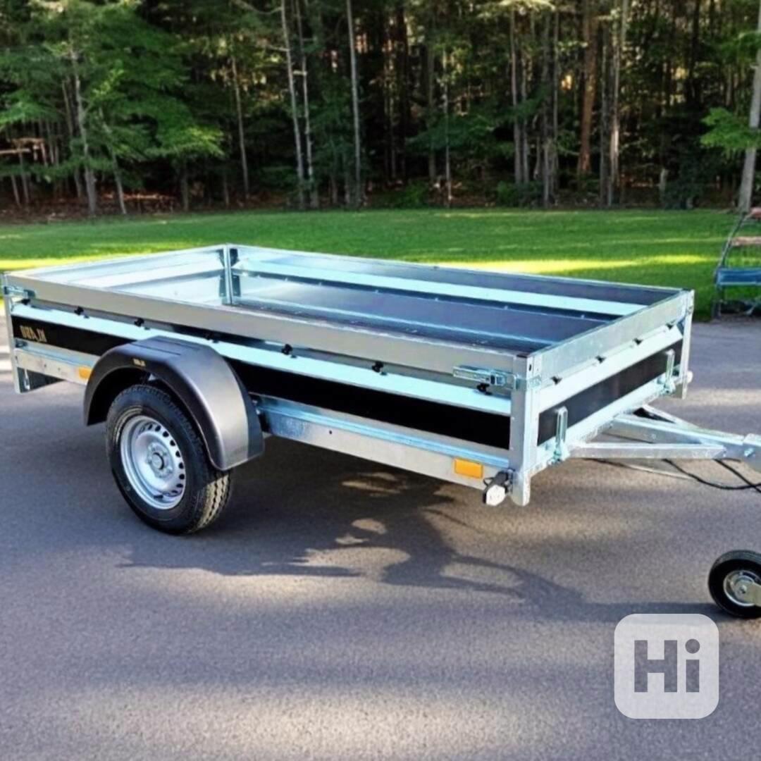 1300Kg přívěsný vozík brzděný 2,65m x1,30  svařovaný rám,DPH - foto 1