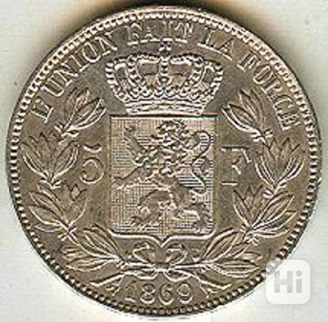 Belgie, 5 frank 1869, 1874 Leopold II. ( 1865 1909 ) bazar