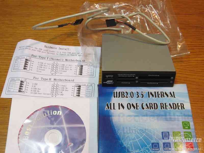 Čtečka paměťových karet 3,5"  USB 2.0. - foto 1