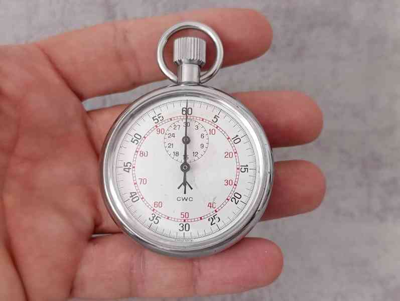 Kapesní stopky Hanhart 1/5 sec Německo, funkční, krásné - foto 10