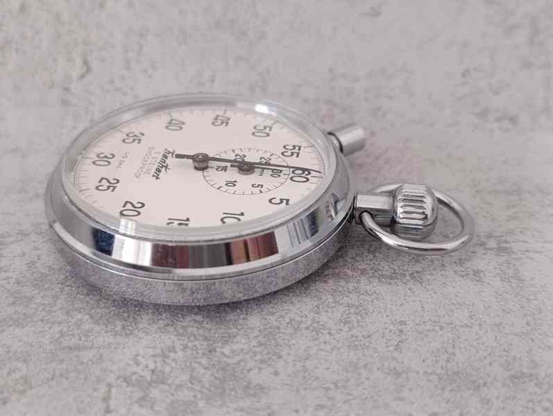 Kapesní stopky Hanhart 1/5 sec Německo, funkční, krásné - foto 6