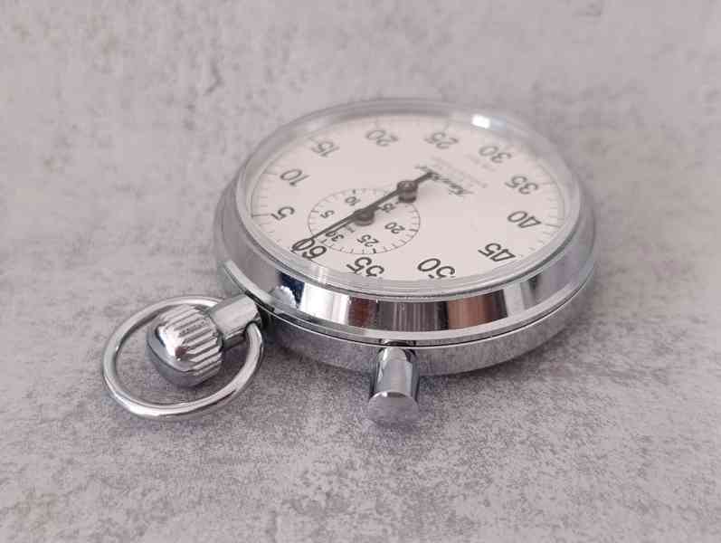 Kapesní stopky Hanhart 1/5 sec Německo, funkční, krásné - foto 7