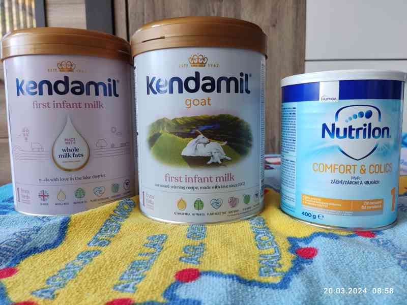 Kojenecká mléka Kendamil+Nutrilon 