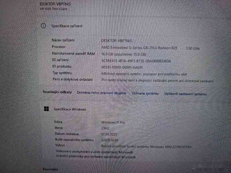 PC HP T530 AMD/16GB/SSD 128GB M.2/záruka - foto 7