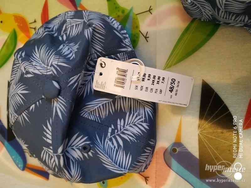 LINDEX čepice s rovným kšiltem - modrá vel. 48/50 - foto 3