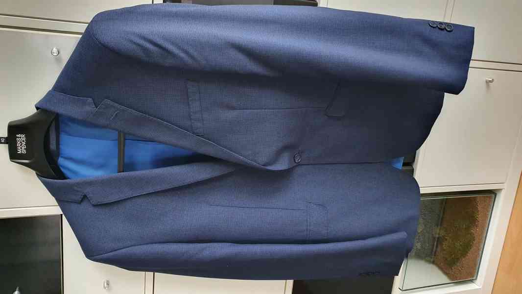 Pánský oblek Marks & Spencer v modročerné barvě - foto 3