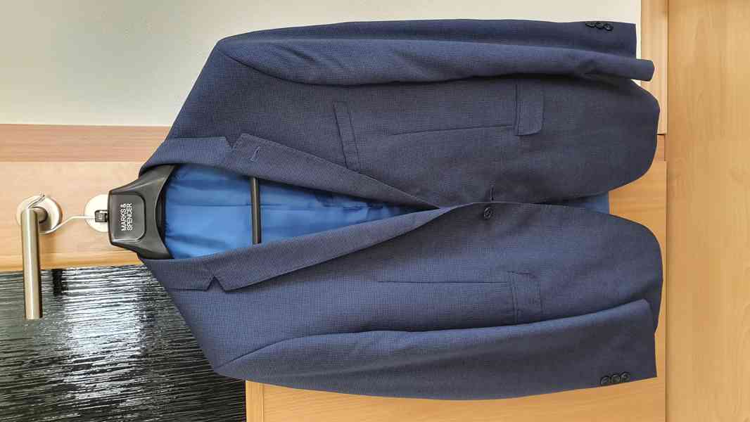 Pánský oblek Marks & Spencer v modročerné barvě - foto 5