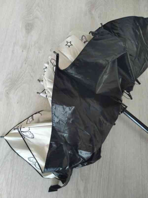 Nový skládací oboustranný deštník BUTTERFLY, obal - foto 5