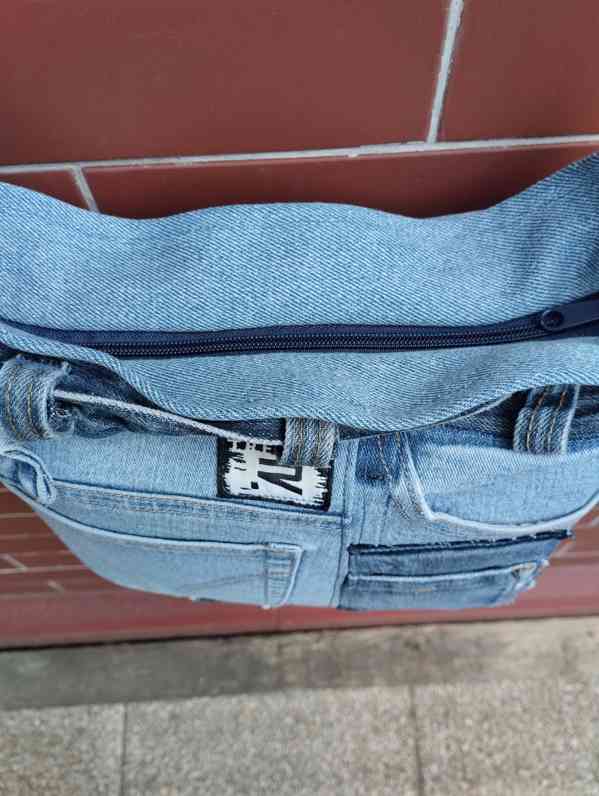 Recy džínová taška přes rameno pánská - foto 3