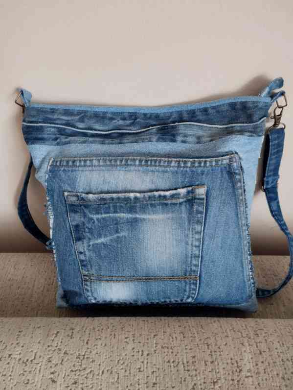 Recy džínová taška přes rameno pánská - foto 2
