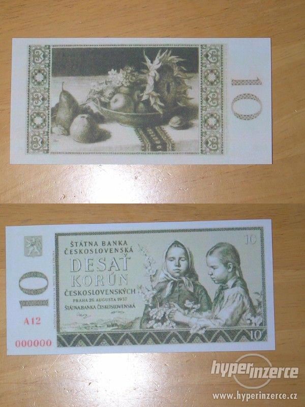 oboustranná  kopie nevydaných bankovek ČSR , ČSSR ,RU - foto 2