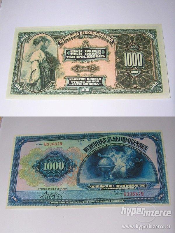 oboustranná  kopie nevydaných bankovek ČSR , ČSSR ,RU - foto 5