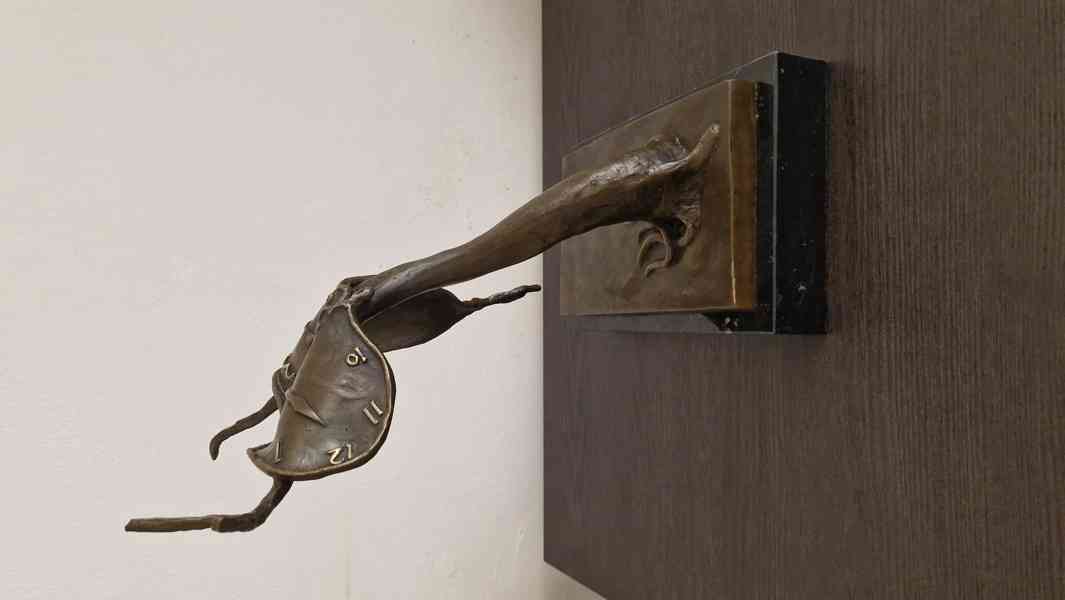Dali - Tekoucí hodiny  - bronz - foto 3
