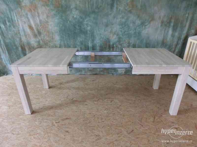 Dubový jídelní rozkládací stůl 140x80cm - foto 7