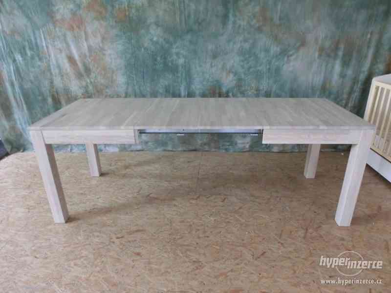 Dubový jídelní rozkládací stůl 140x80cm - foto 8