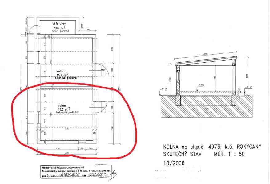 Pronájem zděné stavby a oplocené části zahrady –  Rokycany - foto 2