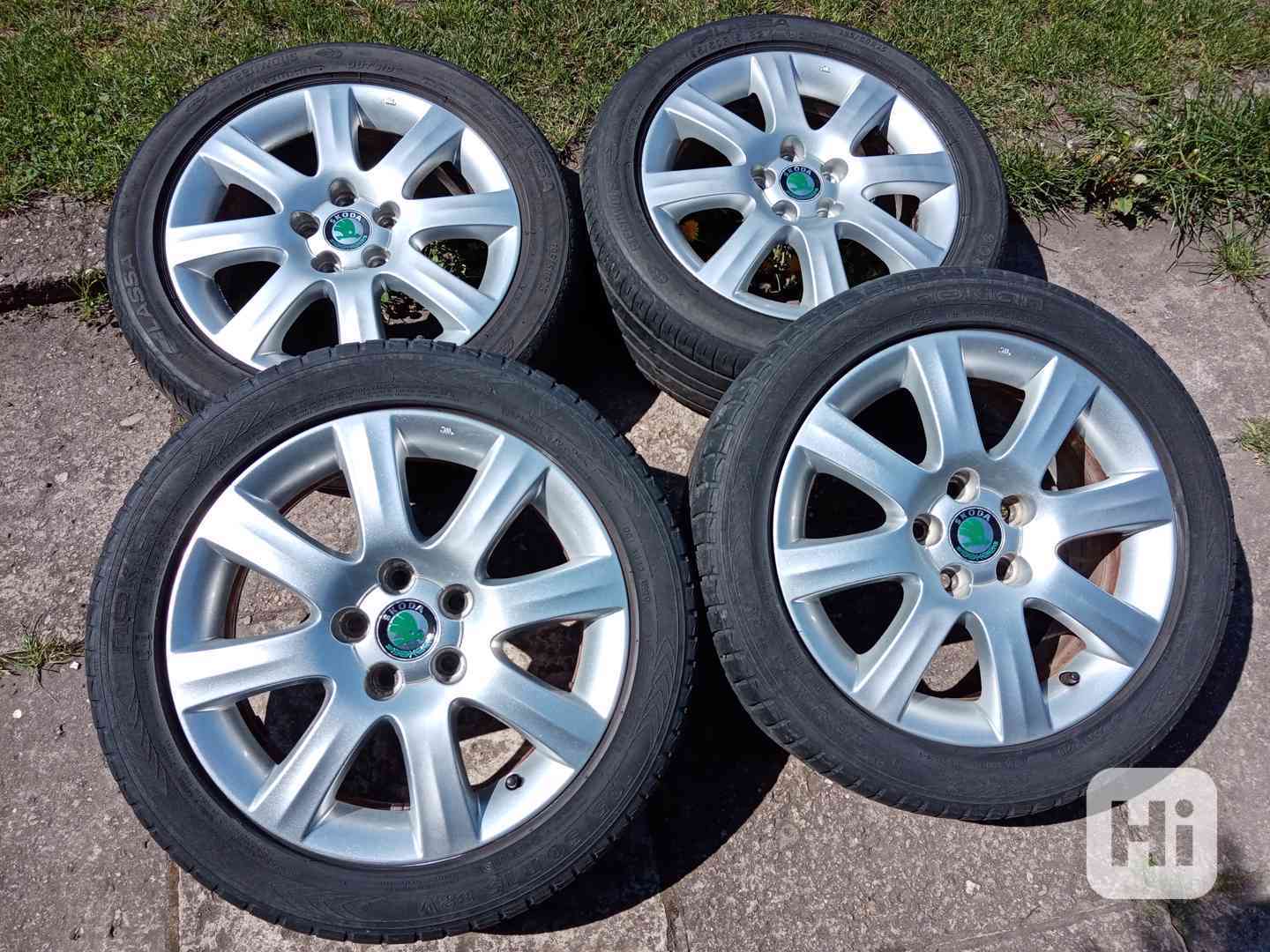 Obutá alu kola 15ky 5x100 ŠKODA VW SEAT AUDI - dobírka možná - foto 1