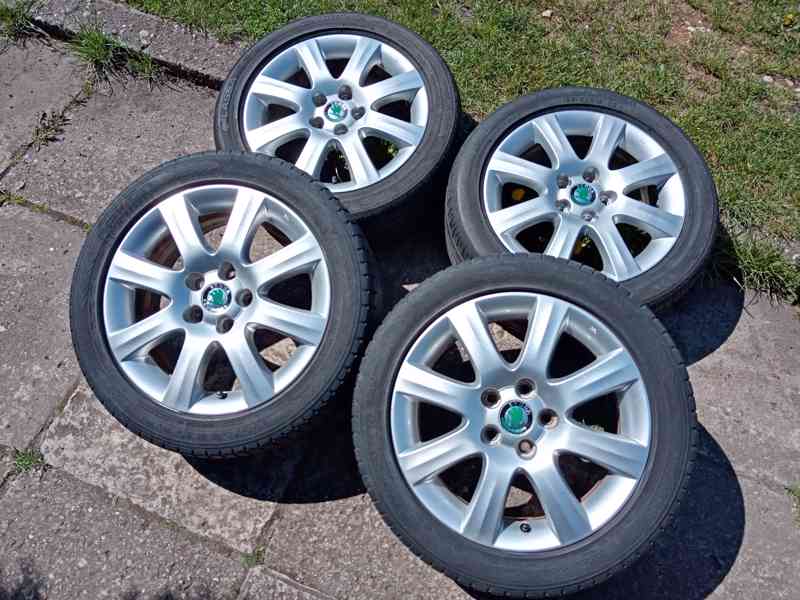 Obutá alu kola 15ky 5x100 ŠKODA VW SEAT AUDI - dobírka možná - foto 5