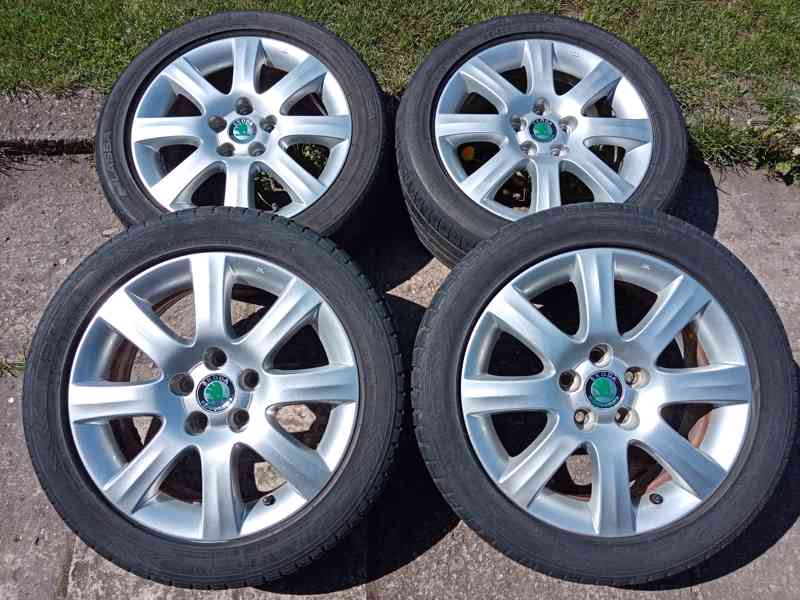 Obutá alu kola 15ky 5x100 ŠKODA VW SEAT AUDI - dobírka možná - foto 3