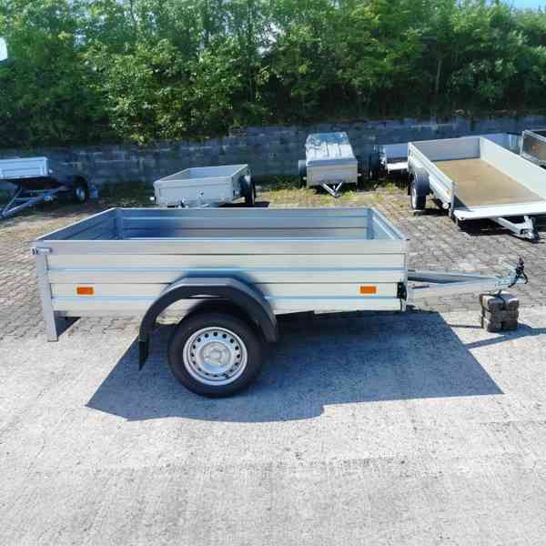 Nový přívěsný vozík 2,06m x 1,26m, vysoké bočnice 40cm, DPH - foto 2