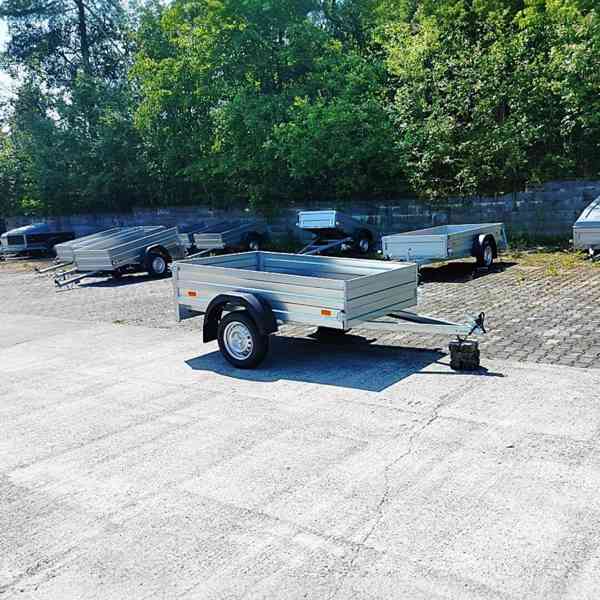Nový přívěsný vozík 2,06m x 1,26m, vysoké bočnice 40cm, DPH - foto 1