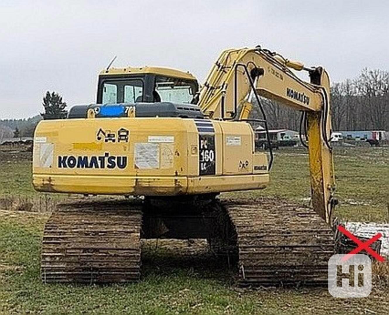 16.4t bagr bahňák 120cm Komatsu PC160 širokopás - foto 1