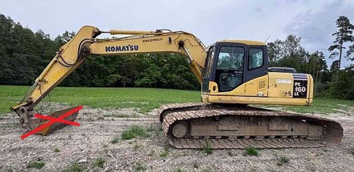 16.4t bagr bahňák 120cm Komatsu PC160 širokopás - foto 4