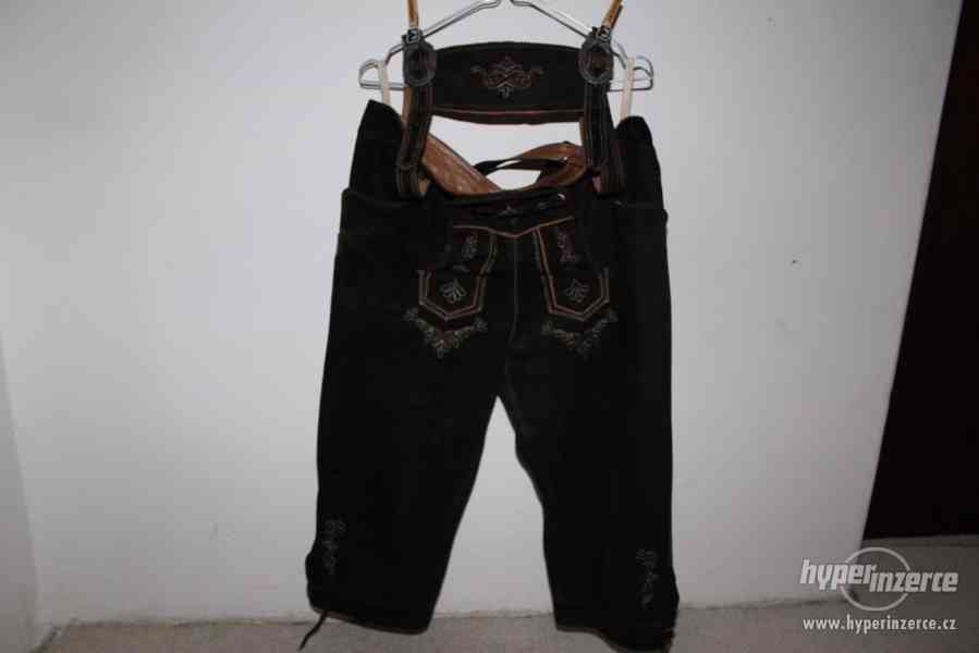 Pánské kožené tříčtvrteční kalhoty-Bavorské krojové - foto 1
