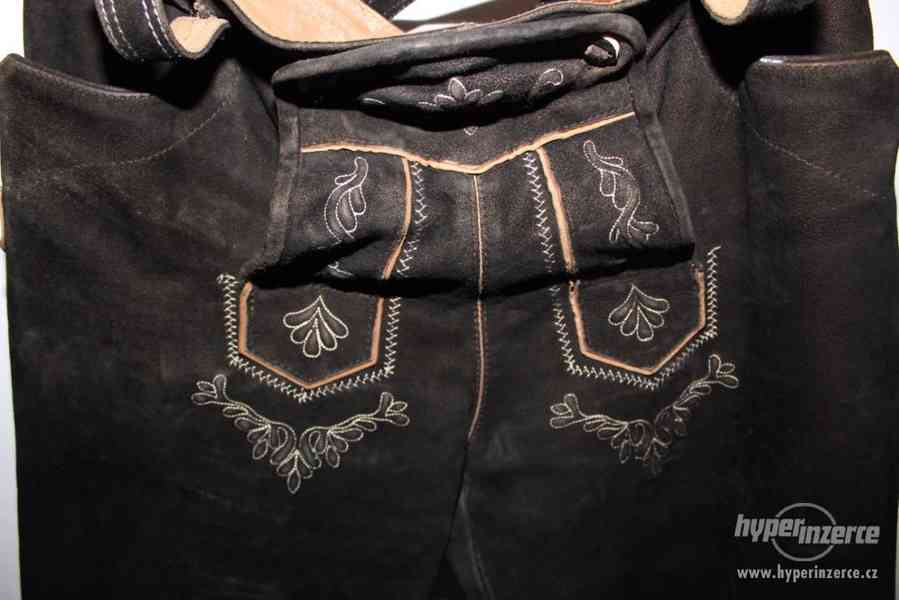 Pánské kožené tříčtvrteční kalhoty-Bavorské krojové - foto 3
