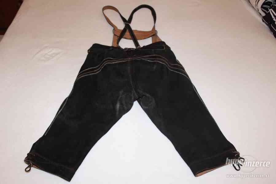 Pánské kožené tříčtvrteční kalhoty-Bavorské krojové - foto 4