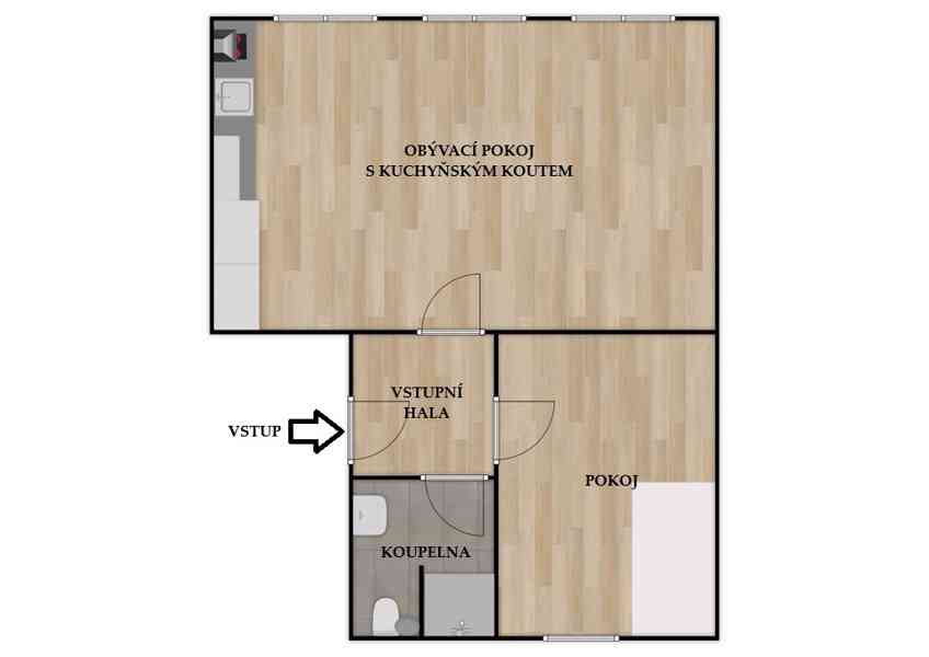 PRONÁJEM BYTU 2+KK, ROSTĚNICE – ZVONOVICE  - foto 17