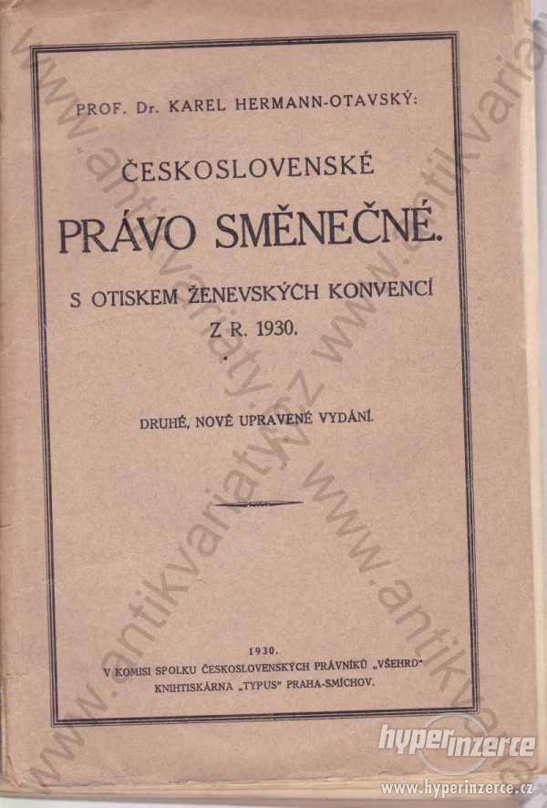 Československé právo směnečné 1930 - foto 1