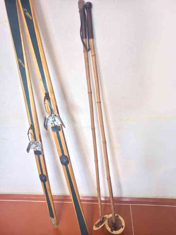 Starožitné ruské dřevěné běžky - foto 5