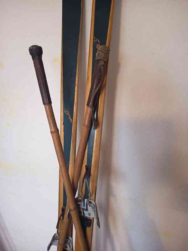 Starožitné ruské dřevěné běžky - foto 2