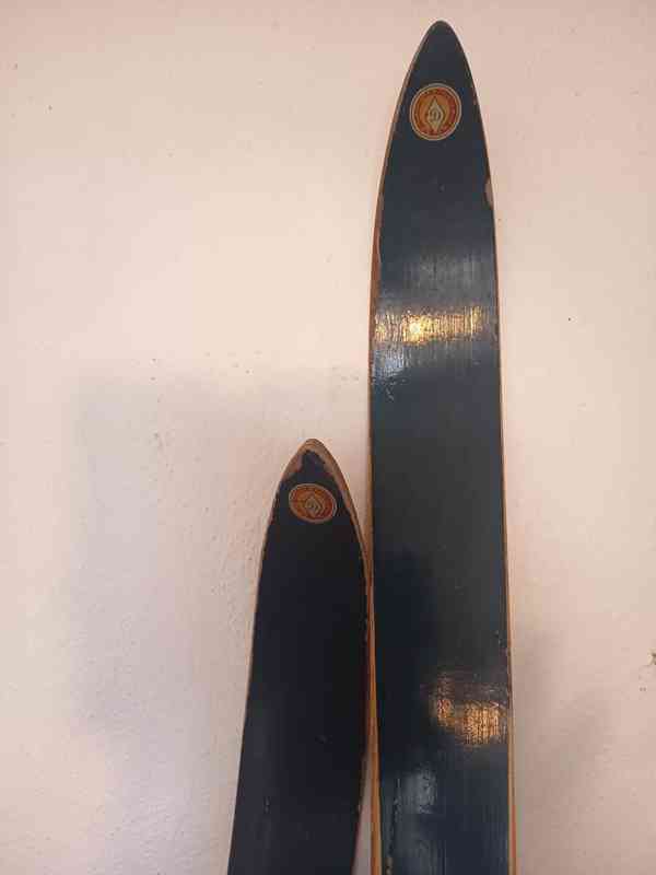 Starožitné ruské dřevěné běžky - foto 6