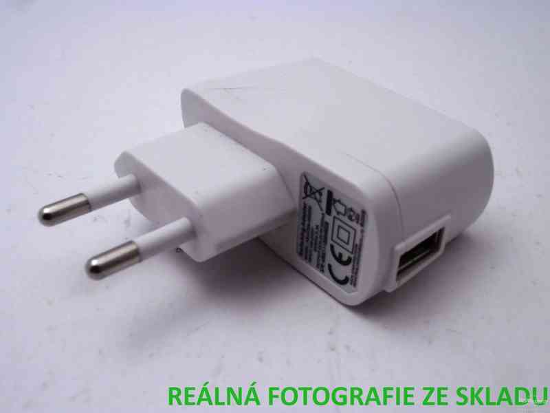 USB nabíječka 5V, 500mA, bílá - foto 1