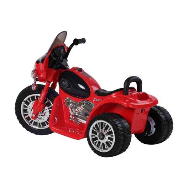 Dětská elektrická motorka Harley, červená - foto 4