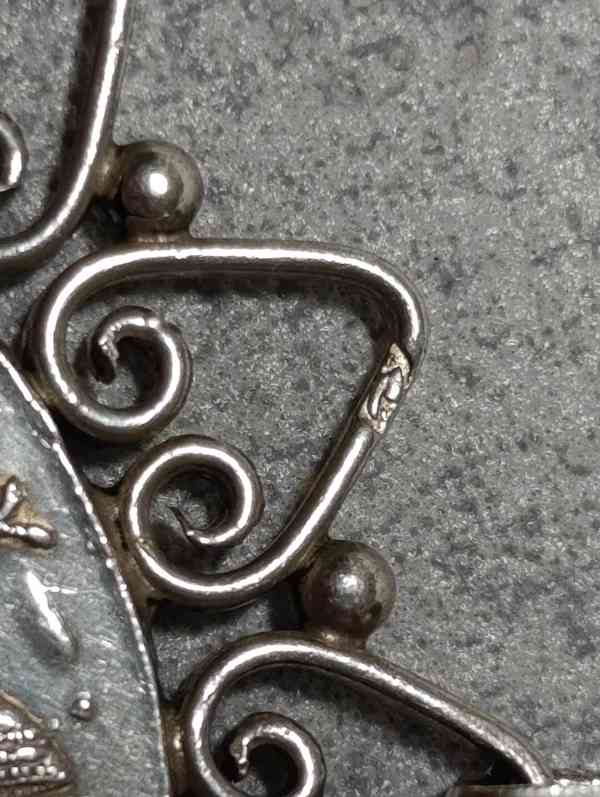 Velká stříbrná mince - tolar Marie Terezie v rámu, punc, 37g - foto 17